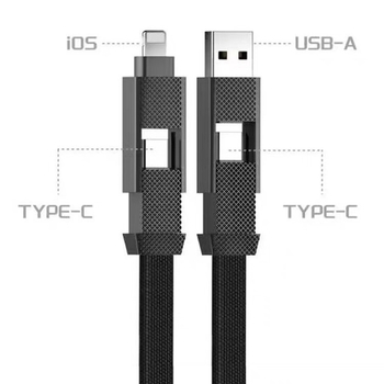 Magnetski kabel četiri u jedan s privjeskom za iPhone 15 i Huawei – USB brzo punjenje Tepyc-C