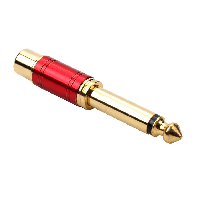 Zlatno-pozlaćeni ženski konektor za 6,5 mm utičnicu, RCA 6,35 mm, audio adapter za mikser/pojačalo