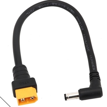 DC5525–XT60 muški prošireni kabel, visoke struje, bakar, duljina 1–2 m, presjek 0,25/0,5/1/1 mm²