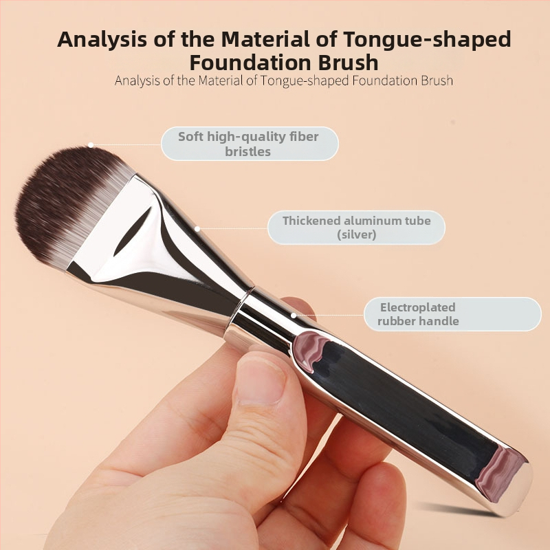 Štetec na make-up s tvarom jazyka, extrém tenký, plochá hlava