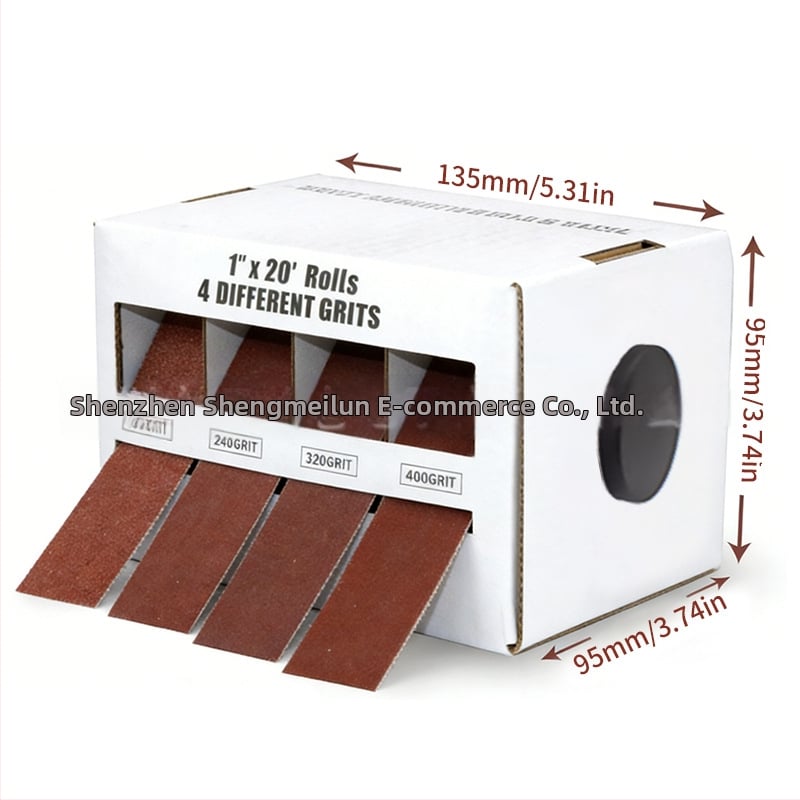 Sada brúsnych pásov s výsuvným boxom, 25×6 mm, rolka a pásy z oxidu hlinitého pre leštenie