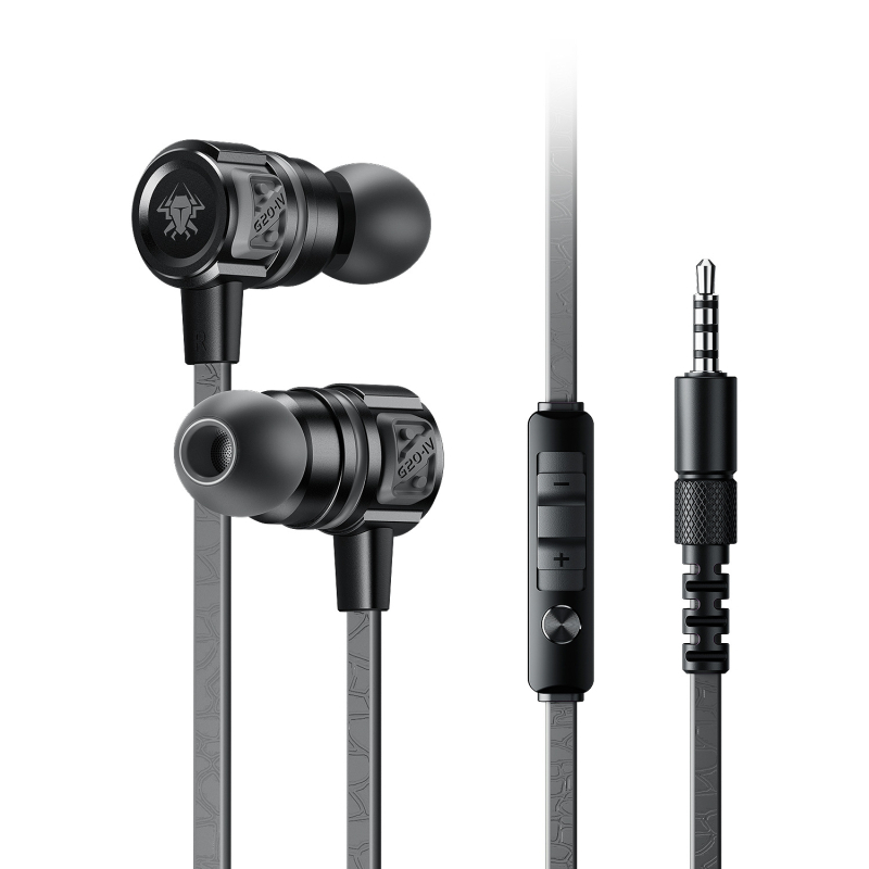 Plextone G20 in-ear slúchadlá s dvojitým konektorom 3,5 mm a Type-C, káblové slúchadlá s mikrofónom