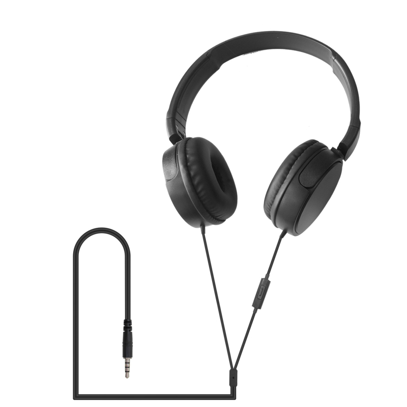 Žični over-ear slušalice s dubokim basom, idealne za igrice i online nastavu, kompatibilne s računalima, pametnim telefonima i elektroničkim tipkovnicama