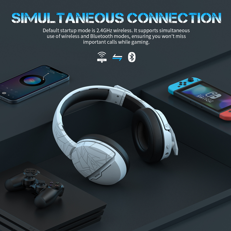 NUBWO G08 Bežične gaming slušalice, USB prijemnik, 2.4G