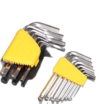 Deli Tools DL230009 Standardni set šesterokutnih ključeva s ravnom glavom, 9 kom, veličine 1,5–10 mm, standardna duljina