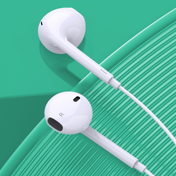 Stereo žične slušalice s inline kontrolom i 3,5 mm priključkom, duboki bas, polu-ušni dizajn, kružni otvor, kompatibilne s Androidom, Huaweiom i Xiaomiem