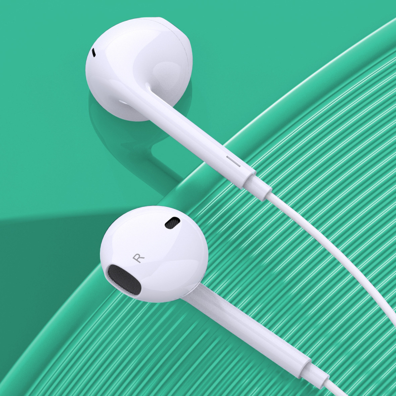 Stereo žične slušalice s inline kontrolom i 3,5 mm priključkom, duboki bas, polu-ušni dizajn, kružni otvor, kompatibilne s Androidom, Huaweiom i Xiaomiem