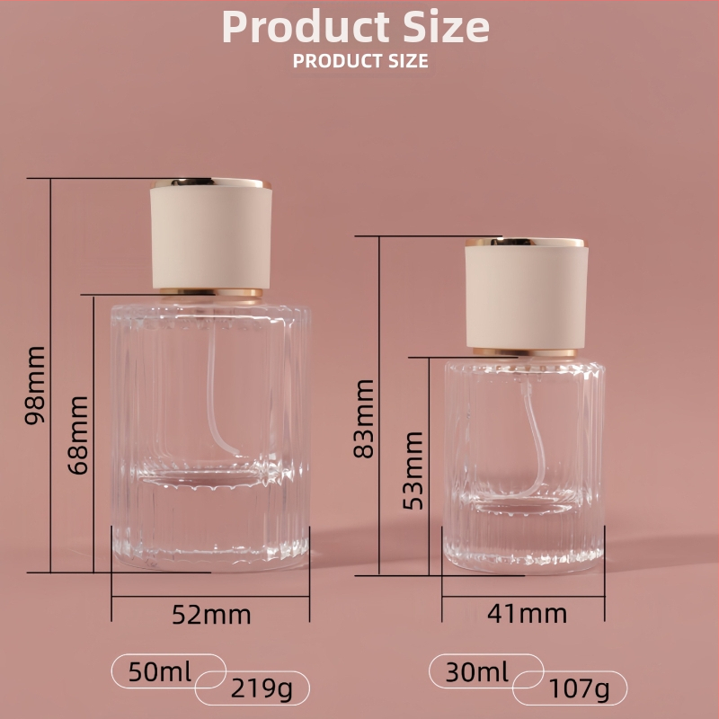 Átlátszó 30 ml-es mini üres permetezőpalack; hordozható 50 ml-es üvegparfümös üveg