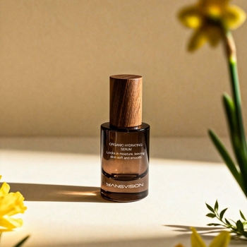 30/50 ml-es üveg spray palack diófából készült fedéllel, ultra finom köd kozmetikumokhoz