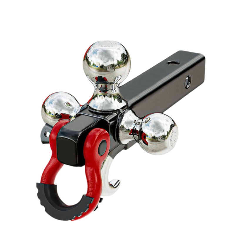 360° Rotating Trailer Hitch Device for Car and RV with Three-Ball Arm and Shackle