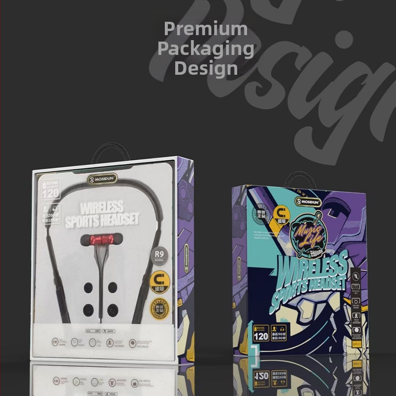 MOSIDUN R9 bežične sportske slušalice s magnetskim metalnim kućištem, in-ear, Bluetooth
