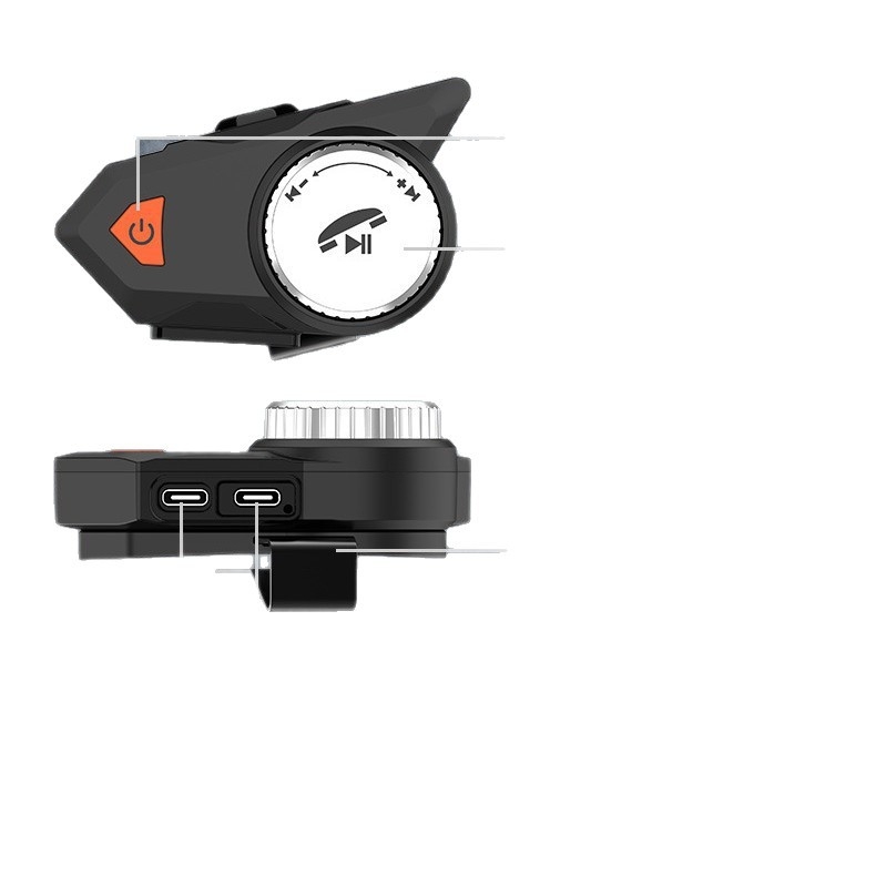 Bežični Bluetooth headset za kacigu motocikla s dubokim basom, vodootporan i otporan na prašinu, potlačenje šuma, hands-free pozivi, glasovno upravljanje, reprodukcija glazbe, dug vijek baterije