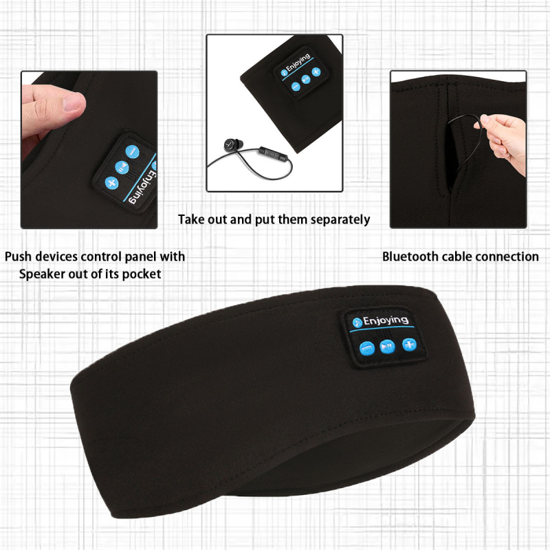 Bežične Bluetooth sportske slušalice u traci za glavu za glazbu i san