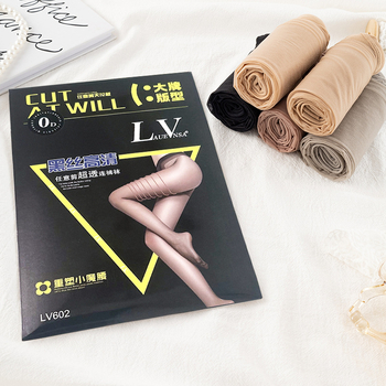 LV602 Velvet ultra-tanke crne hulahopke s anti-snag, 0D, prilagođeni rez, proziran dojam kože, ljetni osnovni komad