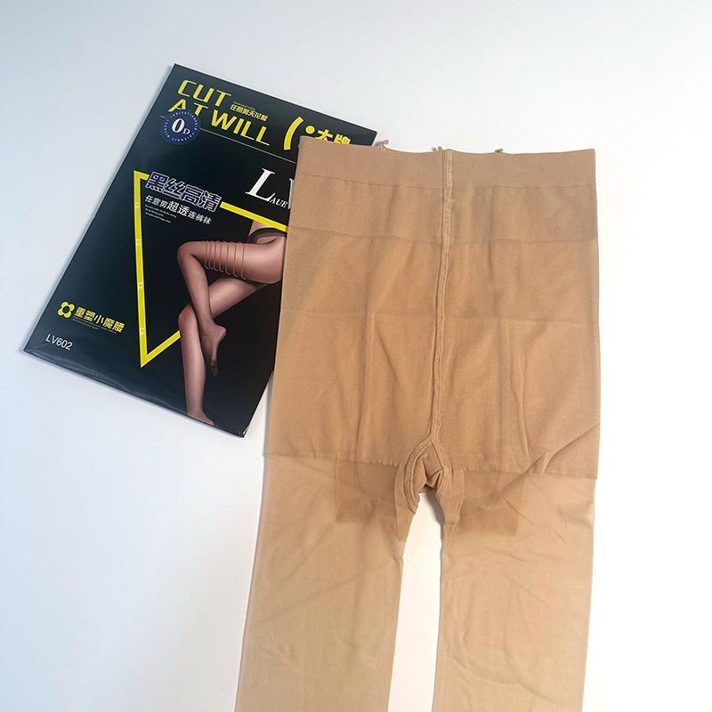 LV602 Velvet ultra-tanke crne hulahopke s anti-snag, 0D, prilagođeni rez, proziran dojam kože, ljetni osnovni komad