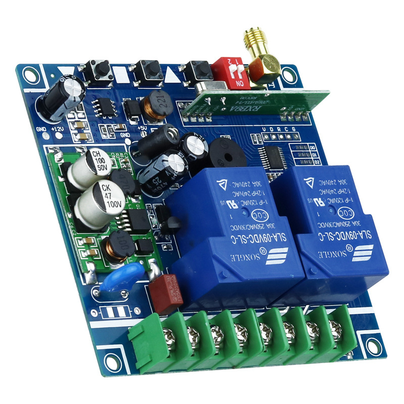 Bežični upravljač za DC motor, 12–48V, domet 200 m, dvodirekcija naprijed/nazad, 30A