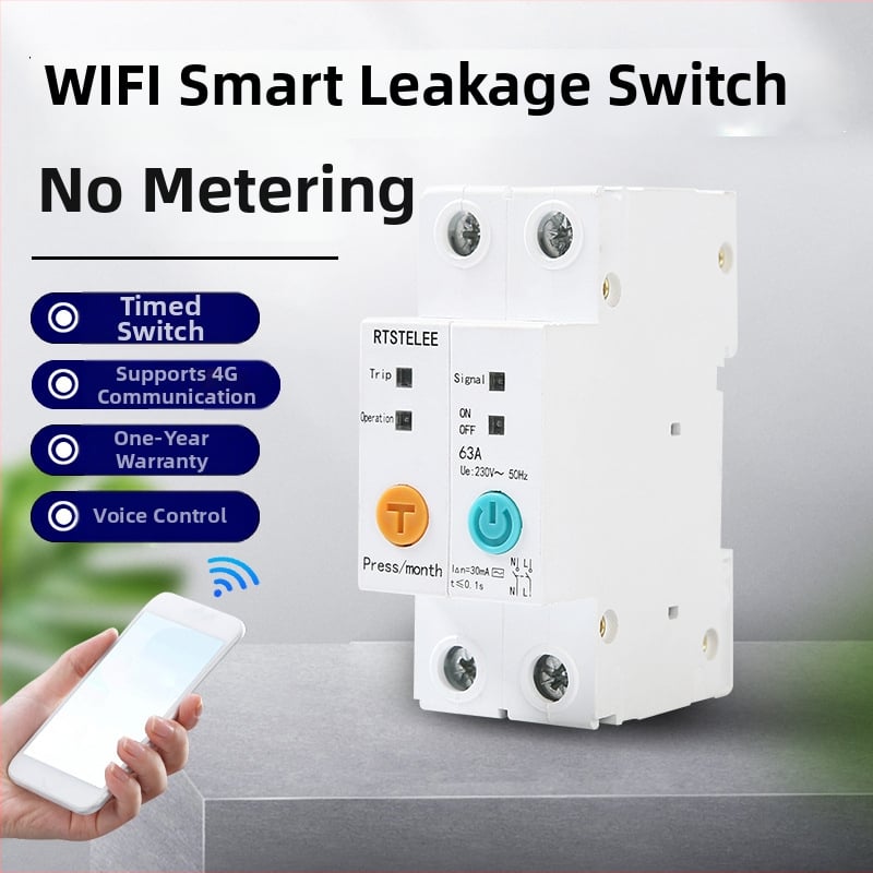 Vlastný WiFi inteligentný vypínač úniku prúdu s diaľkovým ovládaním a ochranou opätovného zapnutia