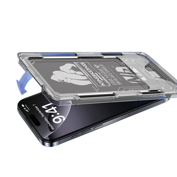 Gorilla προστατευτικό οθόνης από tempered γυαλί για iPhone 16 Pro και iPhone 15 Pro - πλήρης ιδιωτικότητα οθόνης