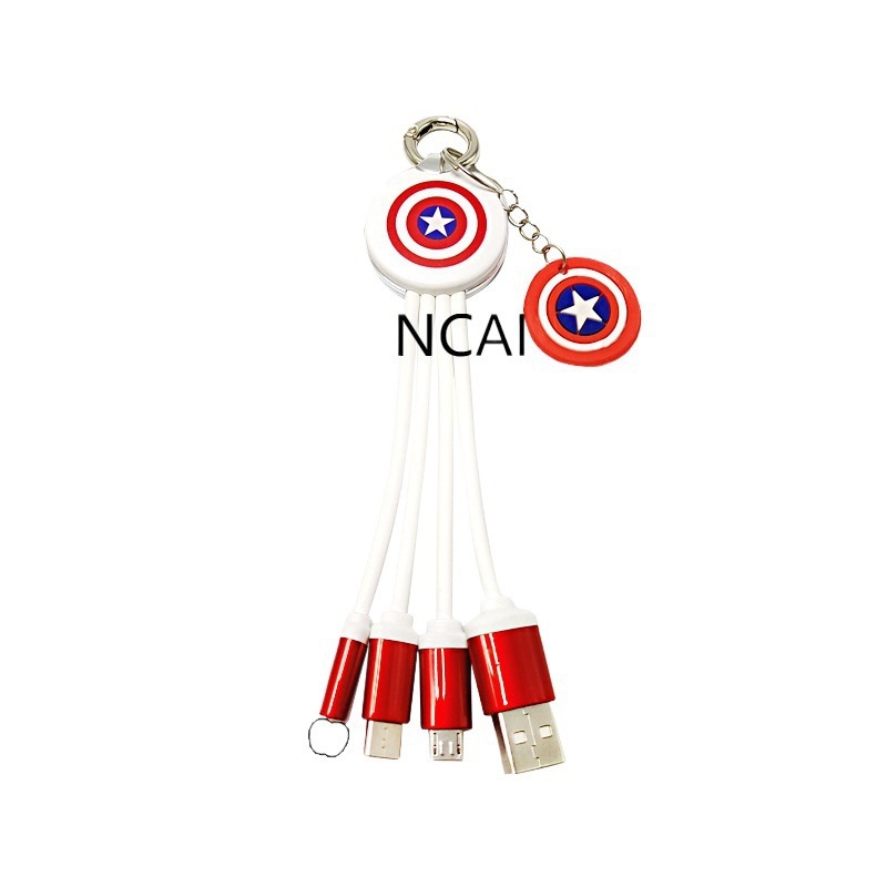 Kabel za podatke 3-u-1 s logom – brzo punjenje, Lightning/Micro-USB/Type-C, duljina 2–5 m