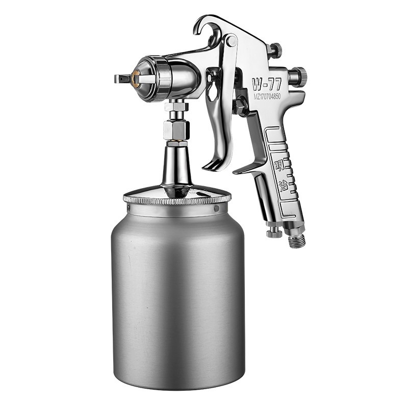 Pistol de pulverizare Meiji cu două cupe, presiune joasă W71, atomizare înaltă pentru grund mobilier și reparații auto, V3