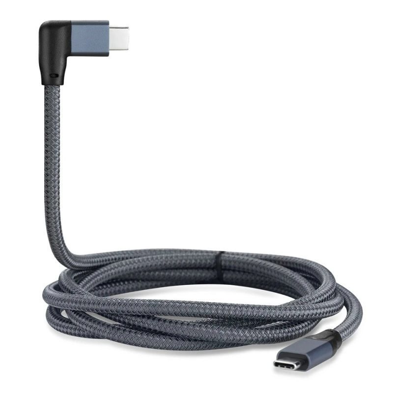 Kutni Type-C muški-muški kabel za prijenos podataka, puna funkcionalnost, 100W brzo punjenje, 20 Gbps prijenos, 4K60Hz prijenos, za mobilne uređaje i prijenosna računala