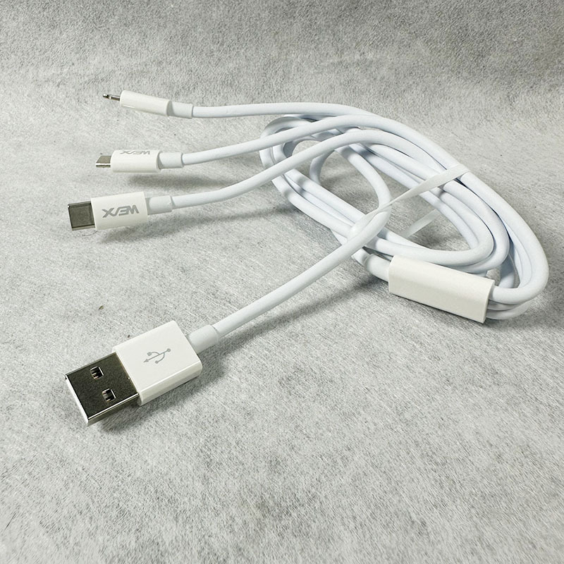 1,2 m 3-u-1 kabel za prijenos podataka i napajanje, brzo punjenje, kompatibilan s Apple i Huawei