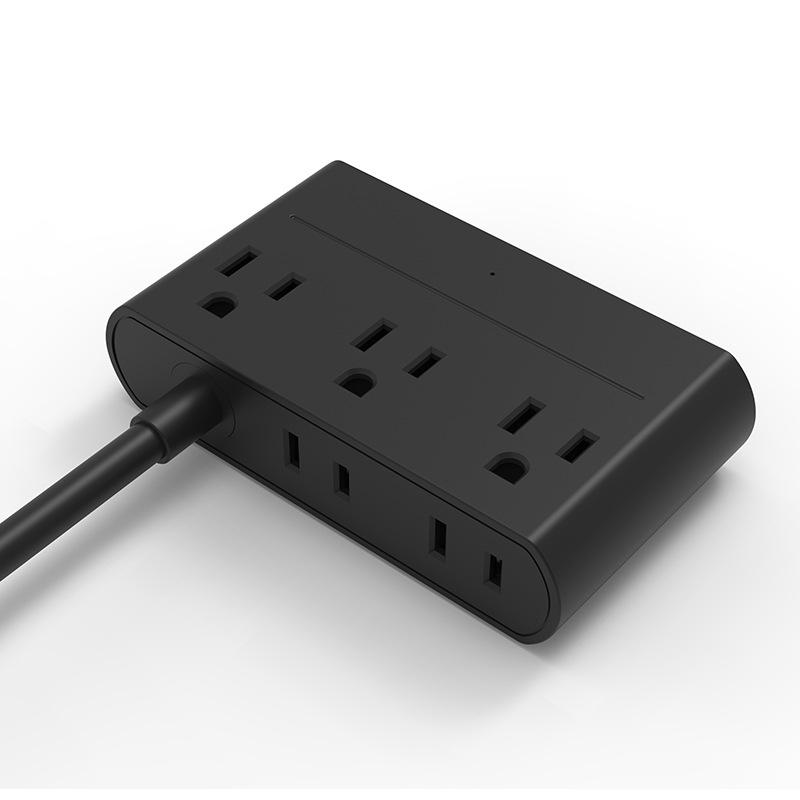 Power strip američkog standarda s USB priključcima i kabelom duljine 1,5 m