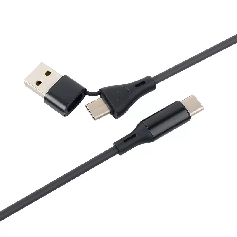 PD 60W USB-C na USB-C kabel s dvije glave, 2u1 podatkovni kabel za Huawei Android telefone, duljina 0.5–1 m