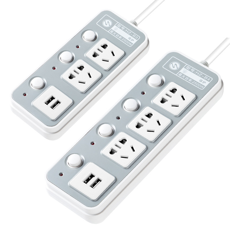 Višenamjenski USB produžni panel s više utičnica, za dom, studentski dom, hotel i ured