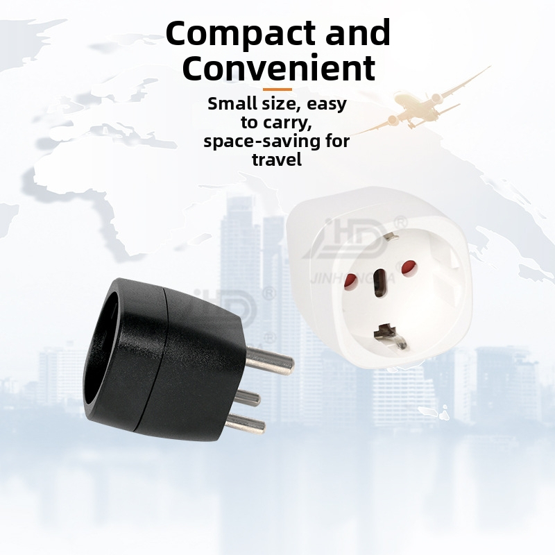 EU-010 Európsky konvertor zásuvky, 3-pólový adaptér podľa indických predpisov