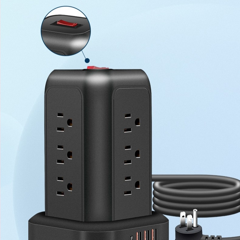 Pametni vertikalni produžni kabel s USB priključcima, 12-u-1