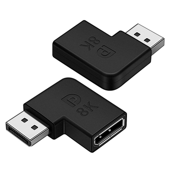 DisplayPort 8K kutni adapter, 90° kut, DP muški i ženski konektori, produžni spoj 1.4/1.2
