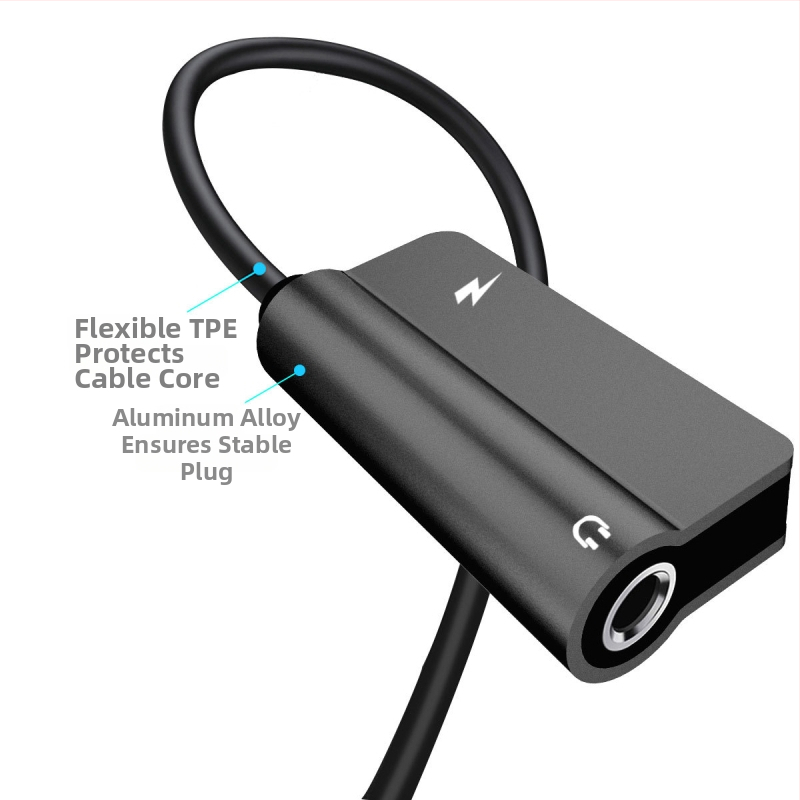 L14T USB-C na 3,5 mm dvojitý konverzný kábel pre slúchadlá Xiaomi Mi 6