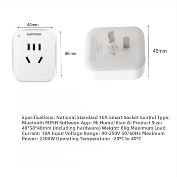 Inteligentný zásuvkový spínač pripojený k Bluetooth Mesh bráne Mi Home XiaoAi na ovládanie MIN 16A spínača