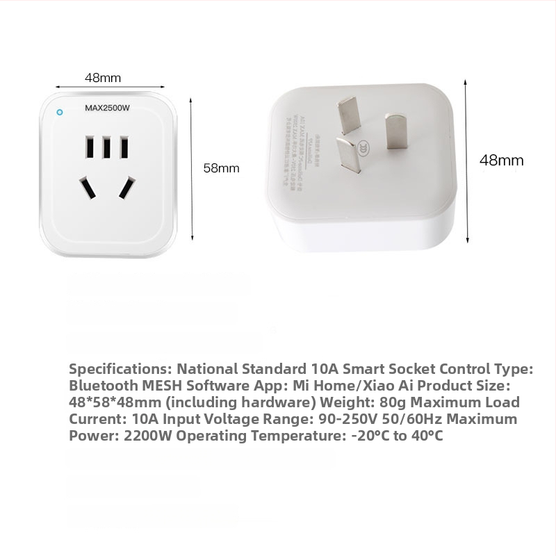 Inteligentný zásuvkový spínač pripojený k Bluetooth Mesh bráne Mi Home XiaoAi na ovládanie MIN 16A spínača