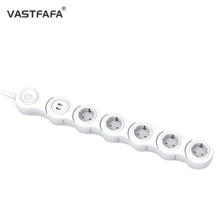 Europski produžni kabel s USB-om u obliku zmije, 4–6 utičnica, za kućnu upotrebu