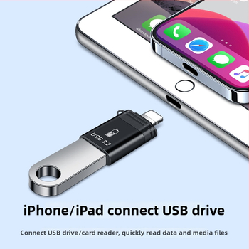 USB na Lightning prevodník pre prenos údajov a nabíjanie, OTG adaptér