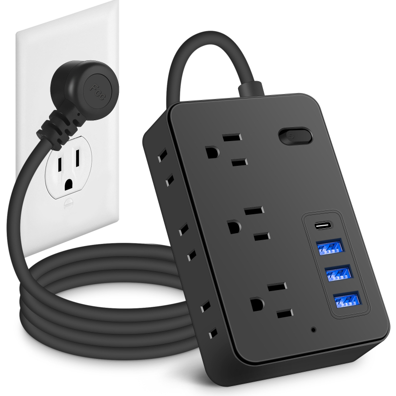Višepunjski produžni kabel s kabelom, US utičnicom, 10A, 100-250V, ABS kućište