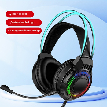705 RGB gaming slušalice s mikrofonom, preko uha, USB kabel, 40 mm zvučnici, HD zvuk, mogućnost ispisa loga