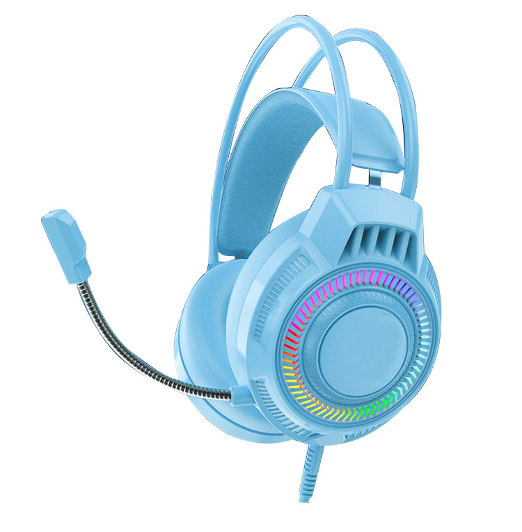 705 RGB gaming slušalice s mikrofonom, preko uha, USB kabel, 40 mm zvučnici, HD zvuk, mogućnost ispisa loga