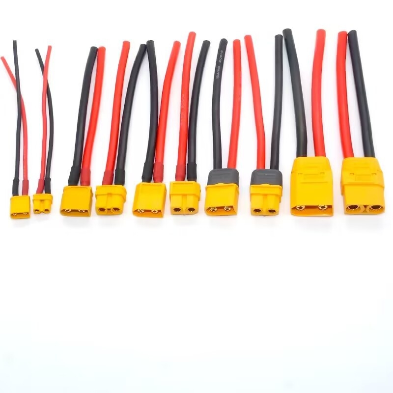XT60 lítium akkumulátor csatlakozó, réz- és aranyozott érintkezőkkel, férfi és női XT60/H/F végek, banán csatlakozó és T-csatlakozó RC modellekhez
