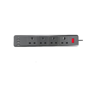 Britanski standard inteligentni produžni kabel s brzim punjenjem, 3 USB porta i 1 Type-C PD