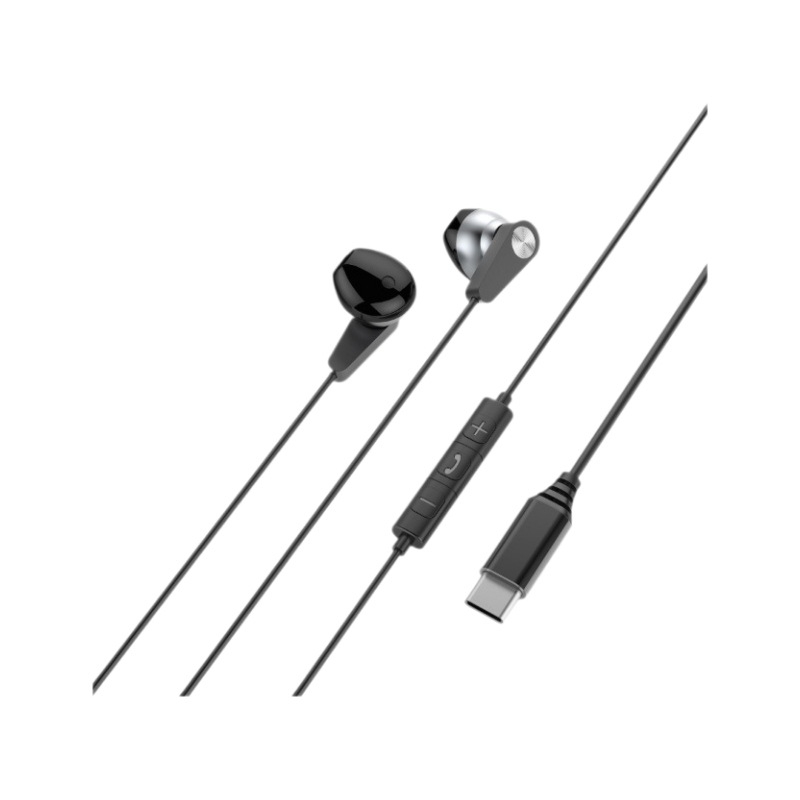 Type-C žične in-ear slušalice s mikrofonom za gaming i glazbu, s kabelskim upravljanjem
