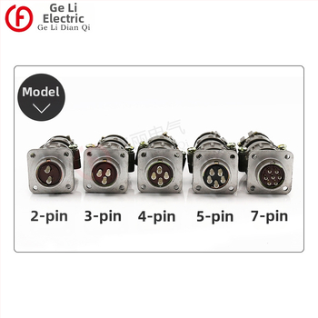 P20 kruhový konektor, letecká zástrčka a zásuvka, butt-type, priemer 20 mm, 2–7 vodičov