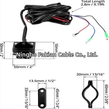 3-pólový konektor pre diaľkové ovládanie navijáka, 12V, ATV/UTV, kábel 9 ft, vodotesný elektrický ručný ovládač