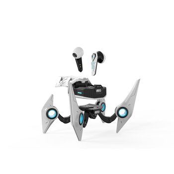 Bluetooth gaming slušalice s futurističkim mecha dizajnom – stolni ukras za igre
