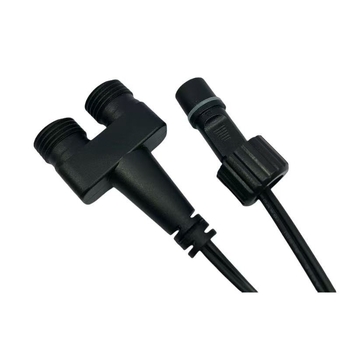 Vanjski vodootporni EU-standardni produžni kabel s muški i ženski priključci, 1:2 razdjelnik za božićne LED svjetlosne ukrase, napajanje s 2,35 mm utikačem