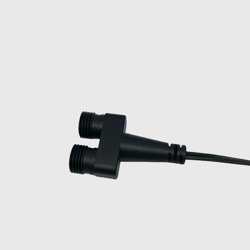 Vanjski vodootporni EU-standardni produžni kabel s muški i ženski priključci, 1:2 razdjelnik za božićne LED svjetlosne ukrase, napajanje s 2,35 mm utikačem