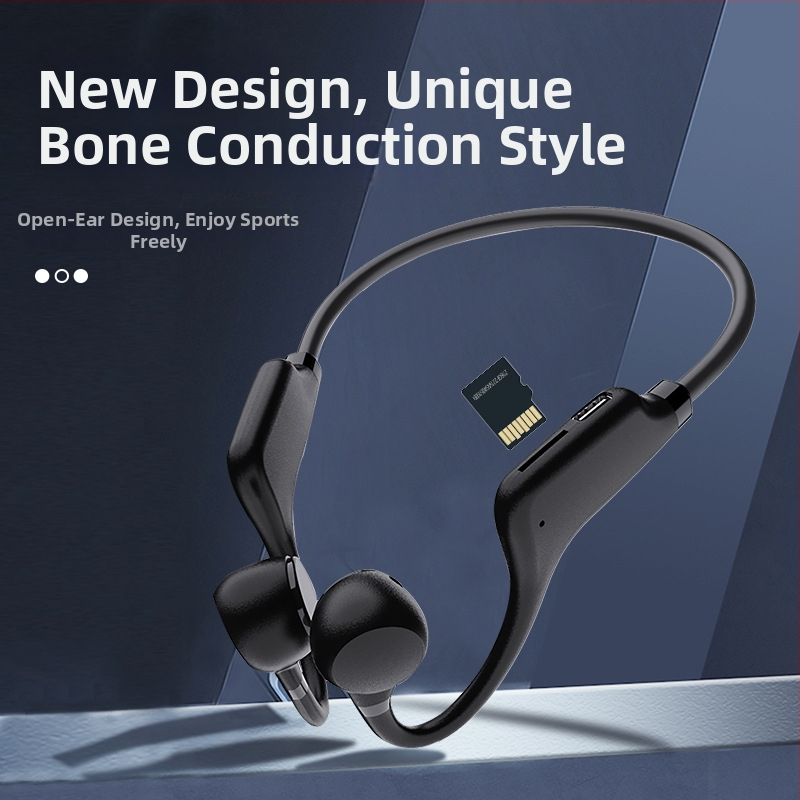 Beauddy X1 Bluetooth slušalice za sport s kostnom provodljivost zvuka, klips za uho, bez ugradnje u uho, utor za karticu, hands-free pozivi