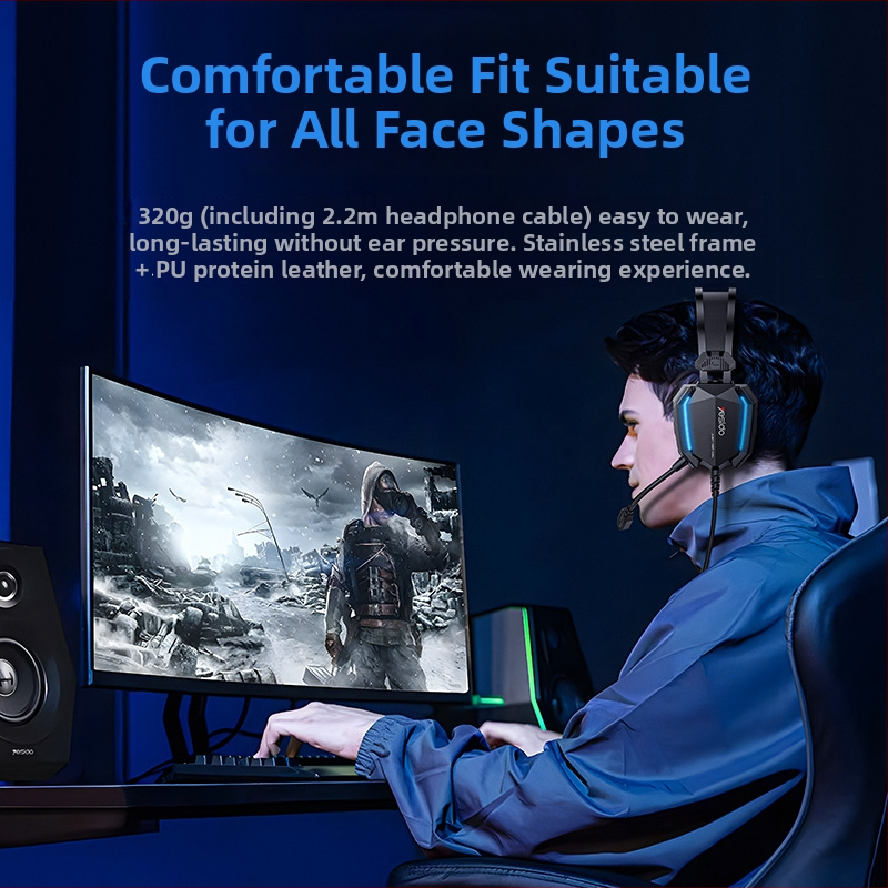 Yesido žične gaming slušalice za PC s 3,5 mm utorom i inline upravljačem